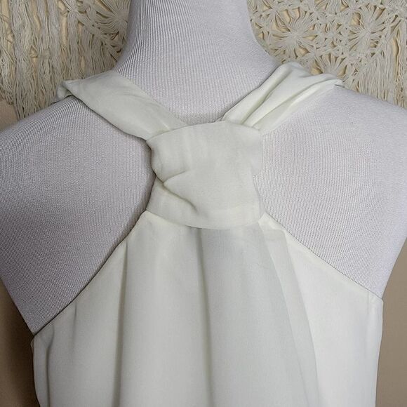 Greylin Racerback Sequin Bead Embellished Boho Tank Top Blouse White Medium - Picture 11 of 14